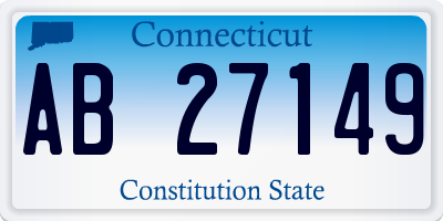 CT license plate AB27149