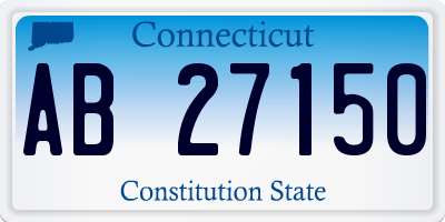 CT license plate AB27150