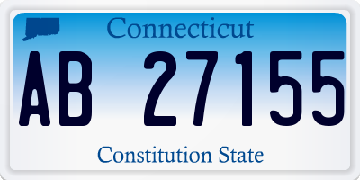 CT license plate AB27155
