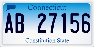 CT license plate AB27156