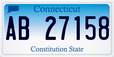 CT license plate AB27158