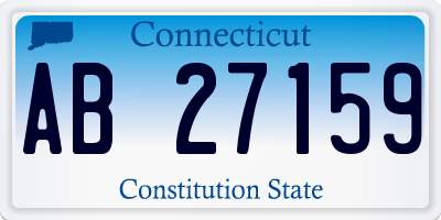 CT license plate AB27159