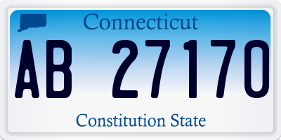 CT license plate AB27170