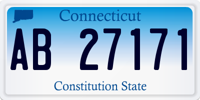 CT license plate AB27171