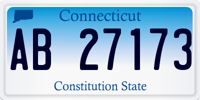 CT license plate AB27173