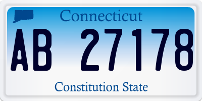 CT license plate AB27178