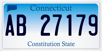 CT license plate AB27179