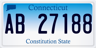 CT license plate AB27188