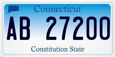 CT license plate AB27200