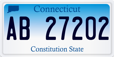 CT license plate AB27202