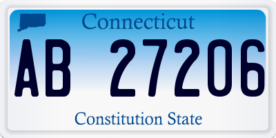 CT license plate AB27206