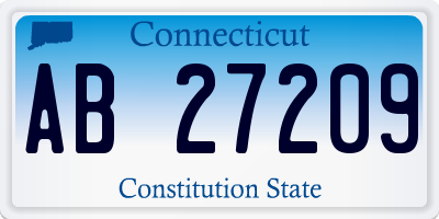 CT license plate AB27209