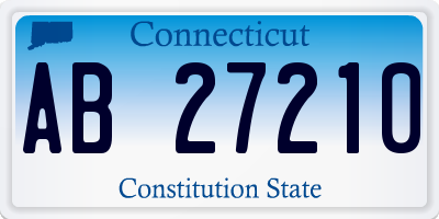 CT license plate AB27210