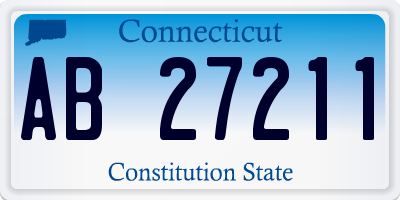 CT license plate AB27211