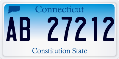 CT license plate AB27212