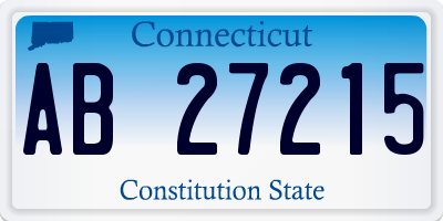 CT license plate AB27215