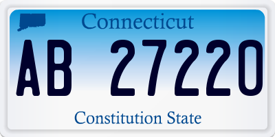 CT license plate AB27220