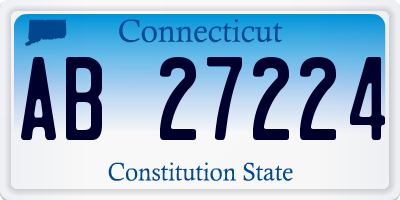 CT license plate AB27224