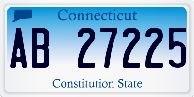 CT license plate AB27225