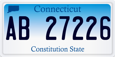 CT license plate AB27226