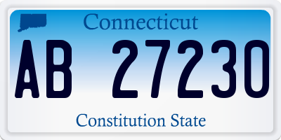 CT license plate AB27230