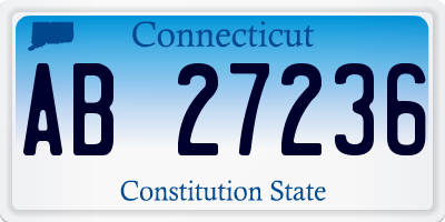 CT license plate AB27236