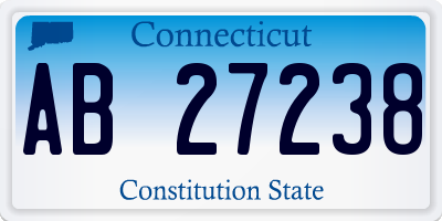 CT license plate AB27238