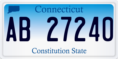 CT license plate AB27240