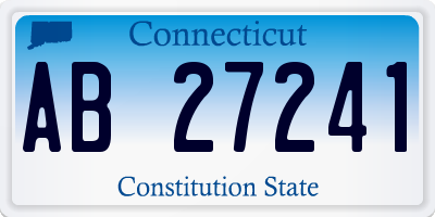 CT license plate AB27241