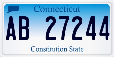 CT license plate AB27244