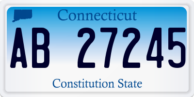 CT license plate AB27245