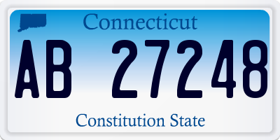 CT license plate AB27248