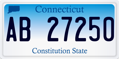 CT license plate AB27250