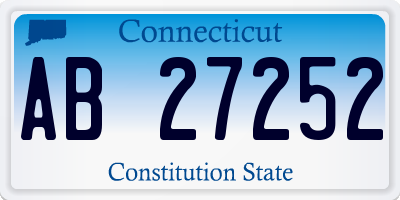 CT license plate AB27252