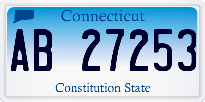 CT license plate AB27253