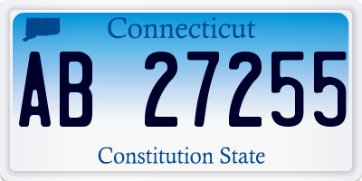 CT license plate AB27255