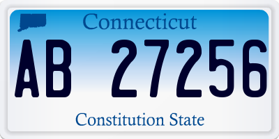 CT license plate AB27256