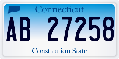 CT license plate AB27258