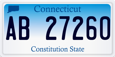 CT license plate AB27260