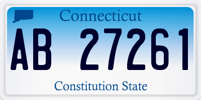 CT license plate AB27261