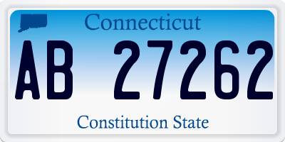 CT license plate AB27262