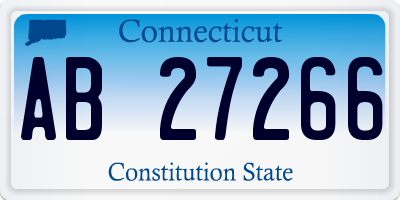 CT license plate AB27266