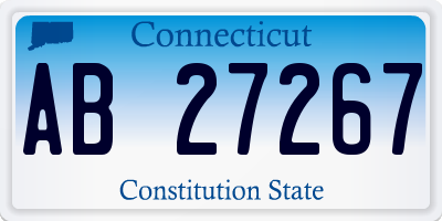 CT license plate AB27267