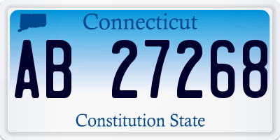 CT license plate AB27268