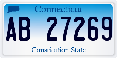 CT license plate AB27269