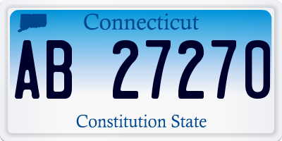 CT license plate AB27270