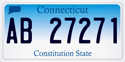 CT license plate AB27271