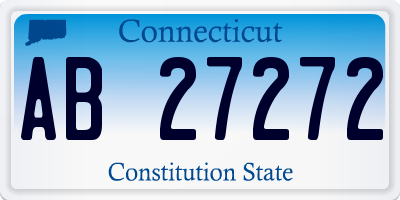 CT license plate AB27272