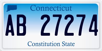 CT license plate AB27274