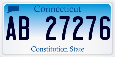 CT license plate AB27276